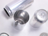 top view of beverage cans open and sealed