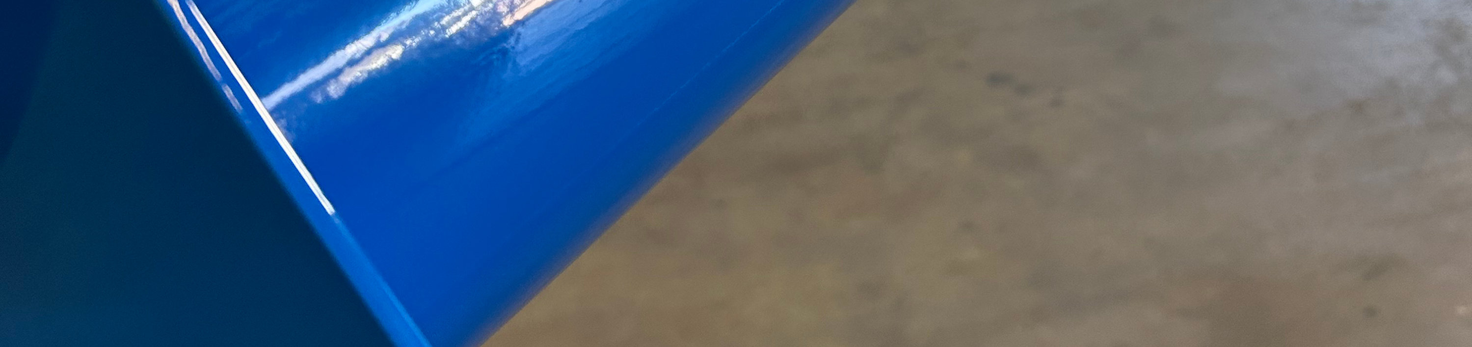 metal pole powder coated in blue