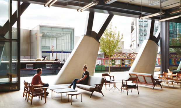 Internal room of Brunel Building, London