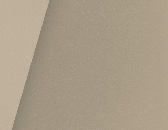 A display of 3 different finishes of the color panel for Universal Khaki.