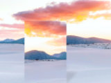 Sunset sky double image