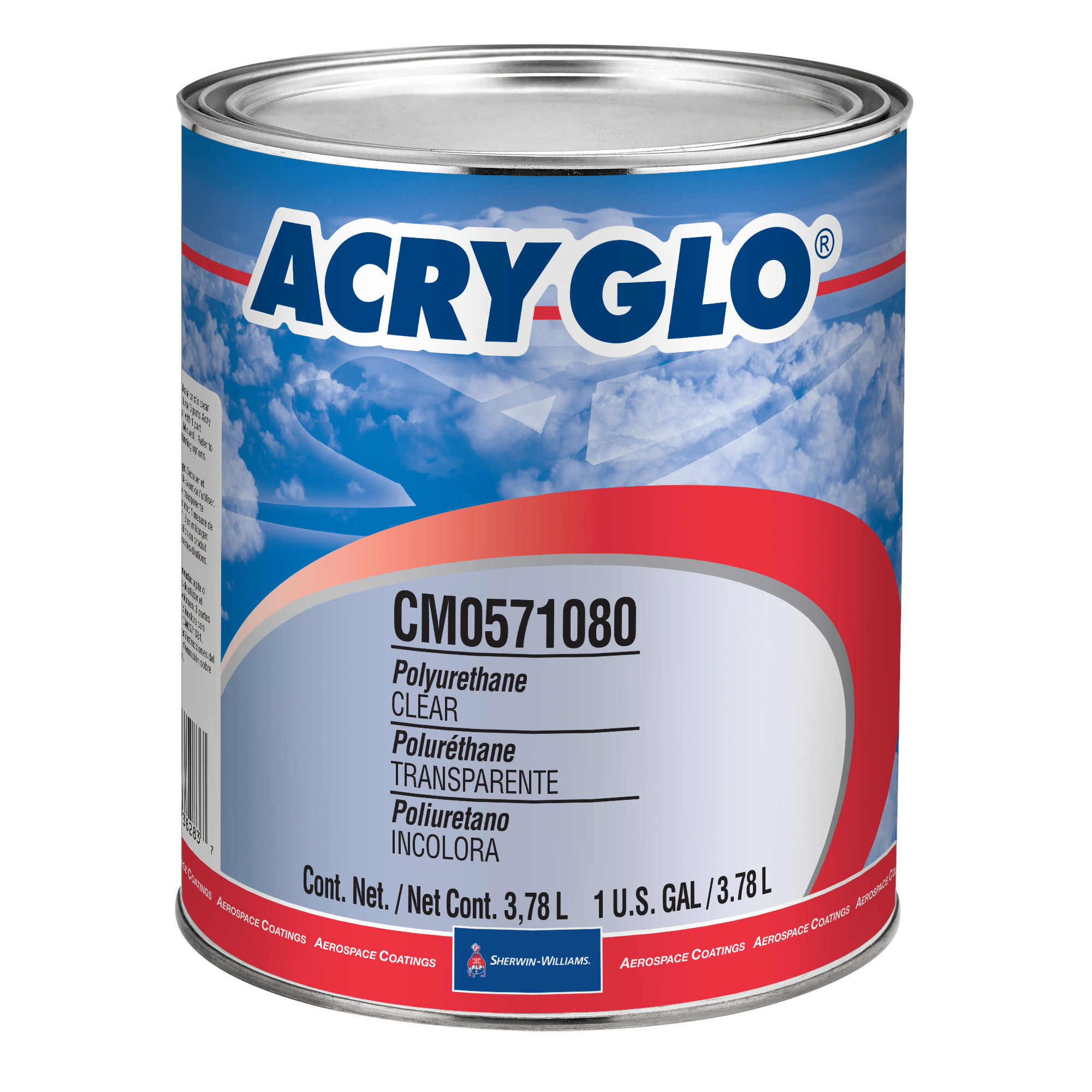 Sherwin-Williams H10640 ACRY GLO Conventional Metallic Ice Silver Acrylic  Urethane Paint - 3/4 Quart at