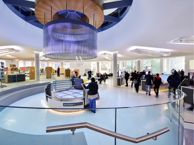 Terrazzo flooring system at Central Library