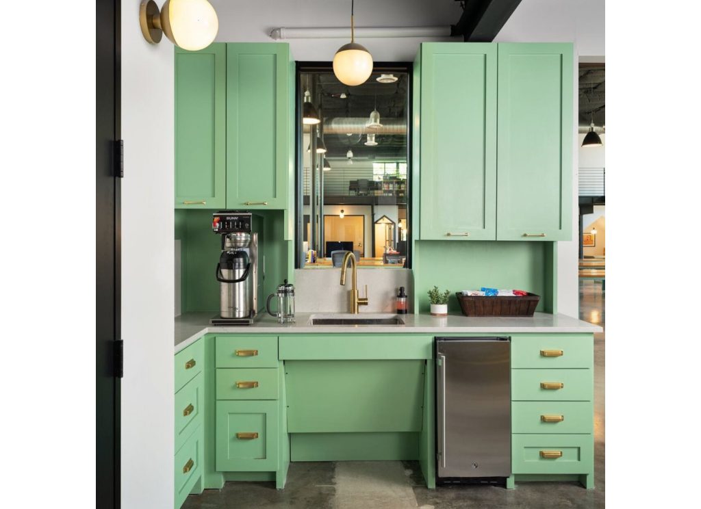 Sherwin Williams SW 6209 Ripe Olive Cabinet Green Paint Color for