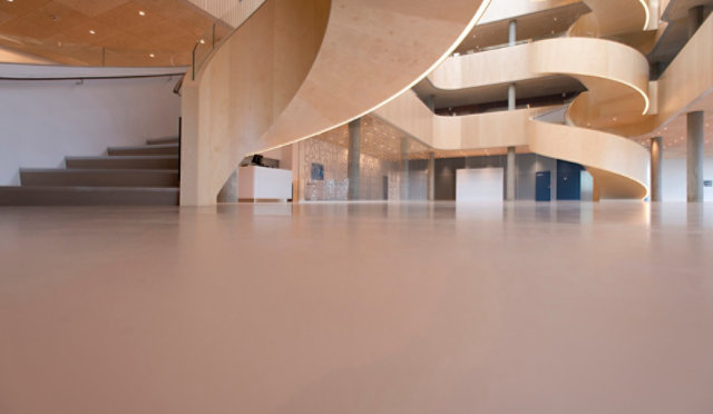 copenhagen healthcare facility floor and atrium