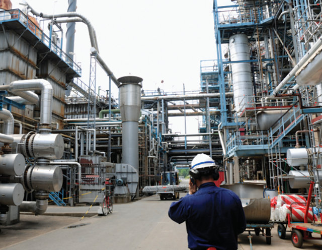 Steel structure within a power generation plant