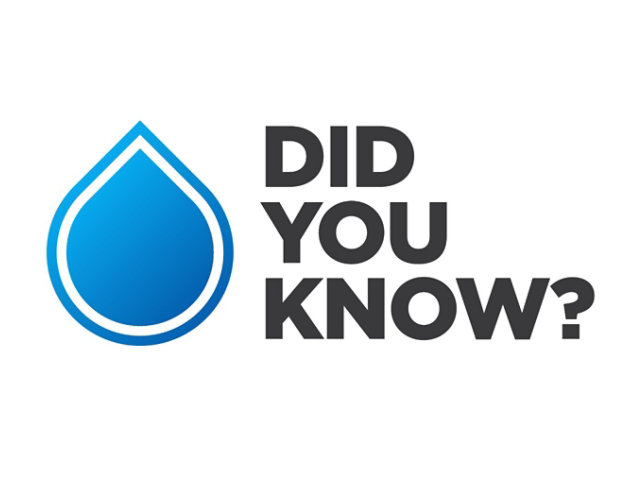 Did you know logo with blue waterdrop