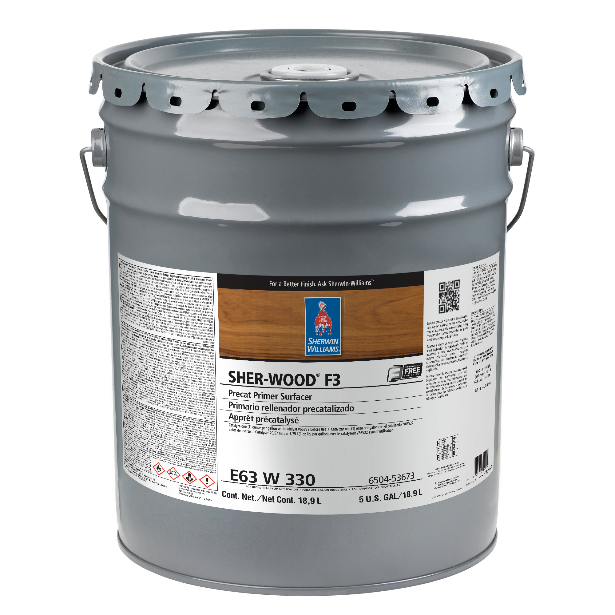 Sher Wood F3 Pre Cat Primer Surfacer Industrial Wood Sher Wood F3 Pre Cat Primer Surfacer Industrial Wood