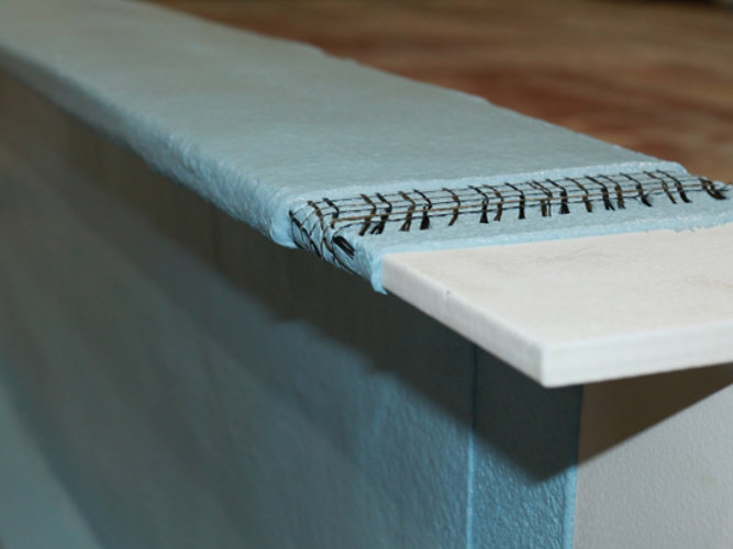 Steel beam coated in intumescent paint