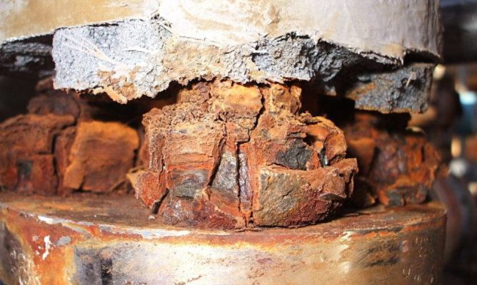 corroded oil and gas asset