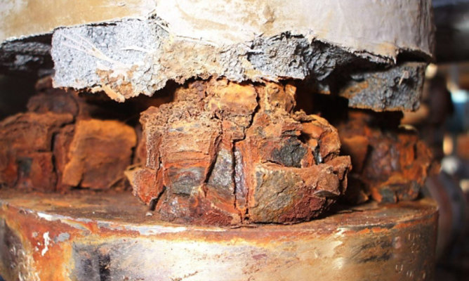 corroded oil and gas asset