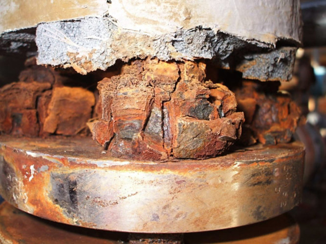 corroded oil and gas asset