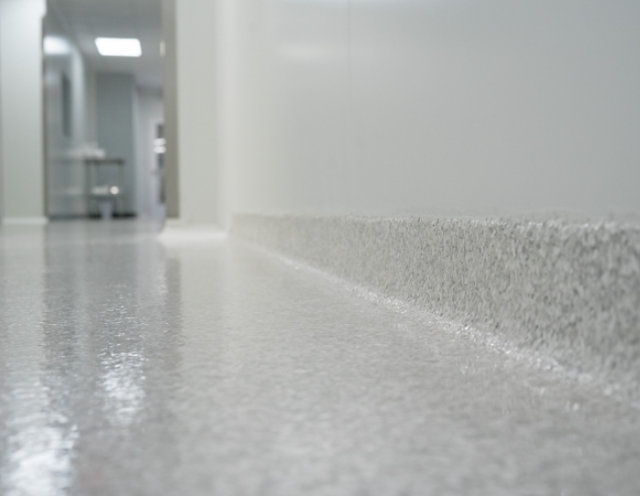 hallway with cove base