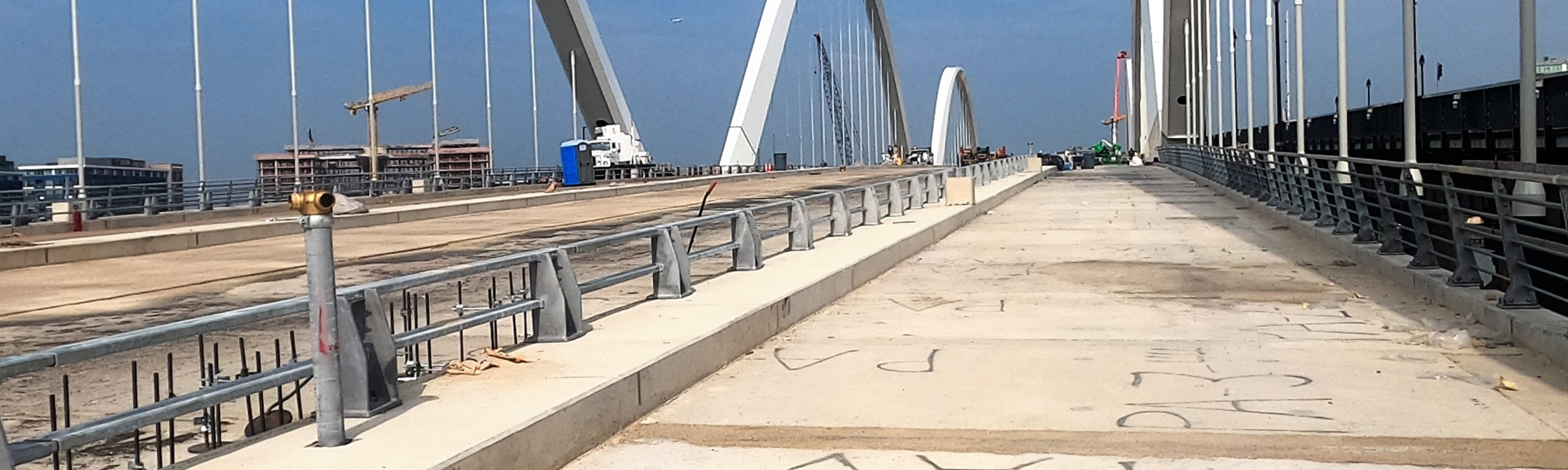 frederick douglass bridge being coated