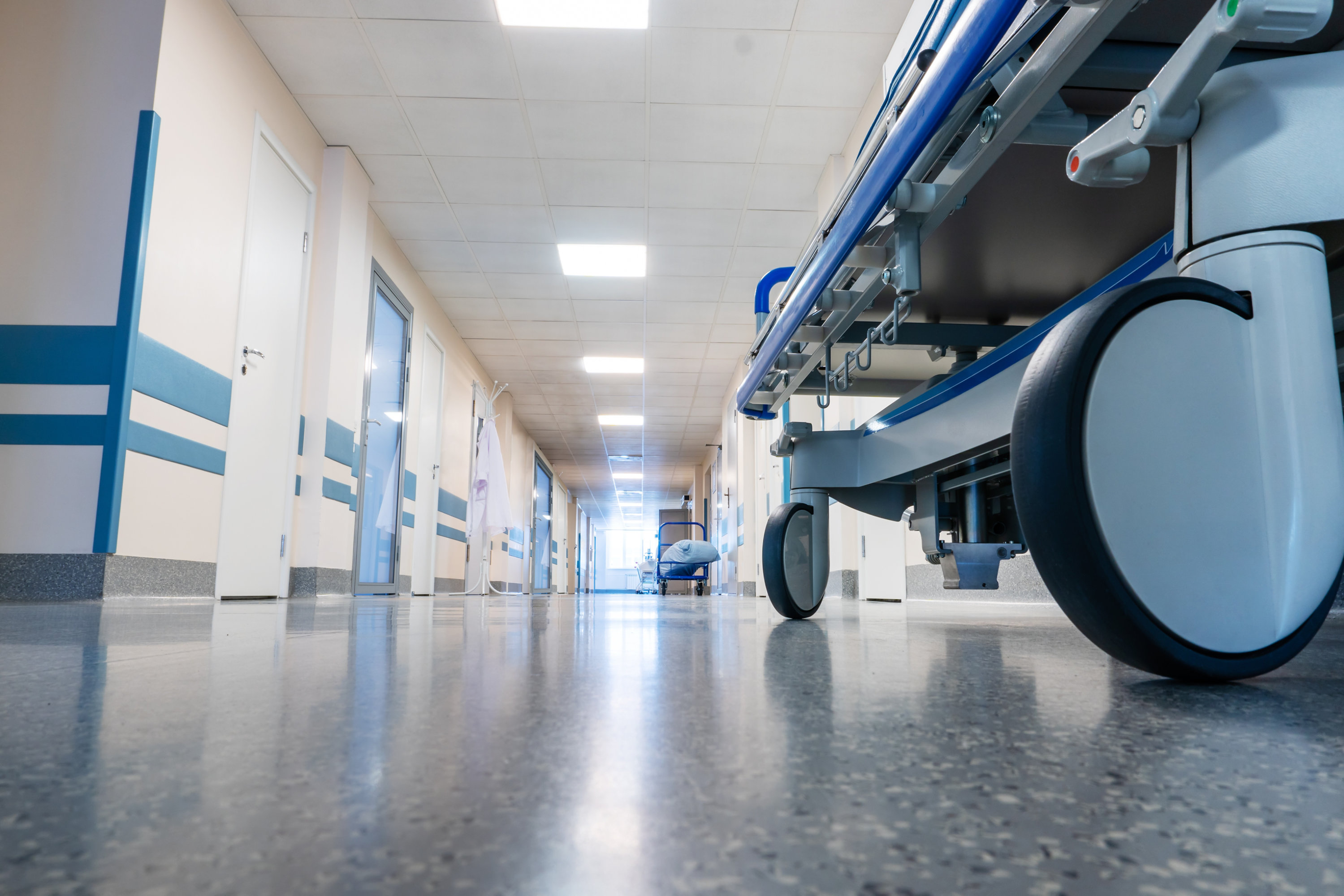 Resin floor in hospital