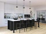 Durable modern kitchen protected with Sherwin-Williams cabinetry coatings.