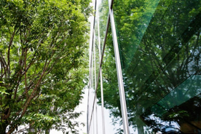 A building featuring low and no VOC coatings