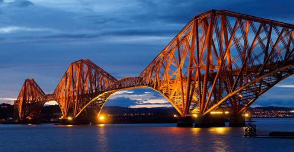 Bridge at dusk.