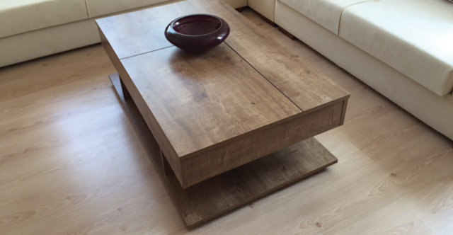 wood coffee table