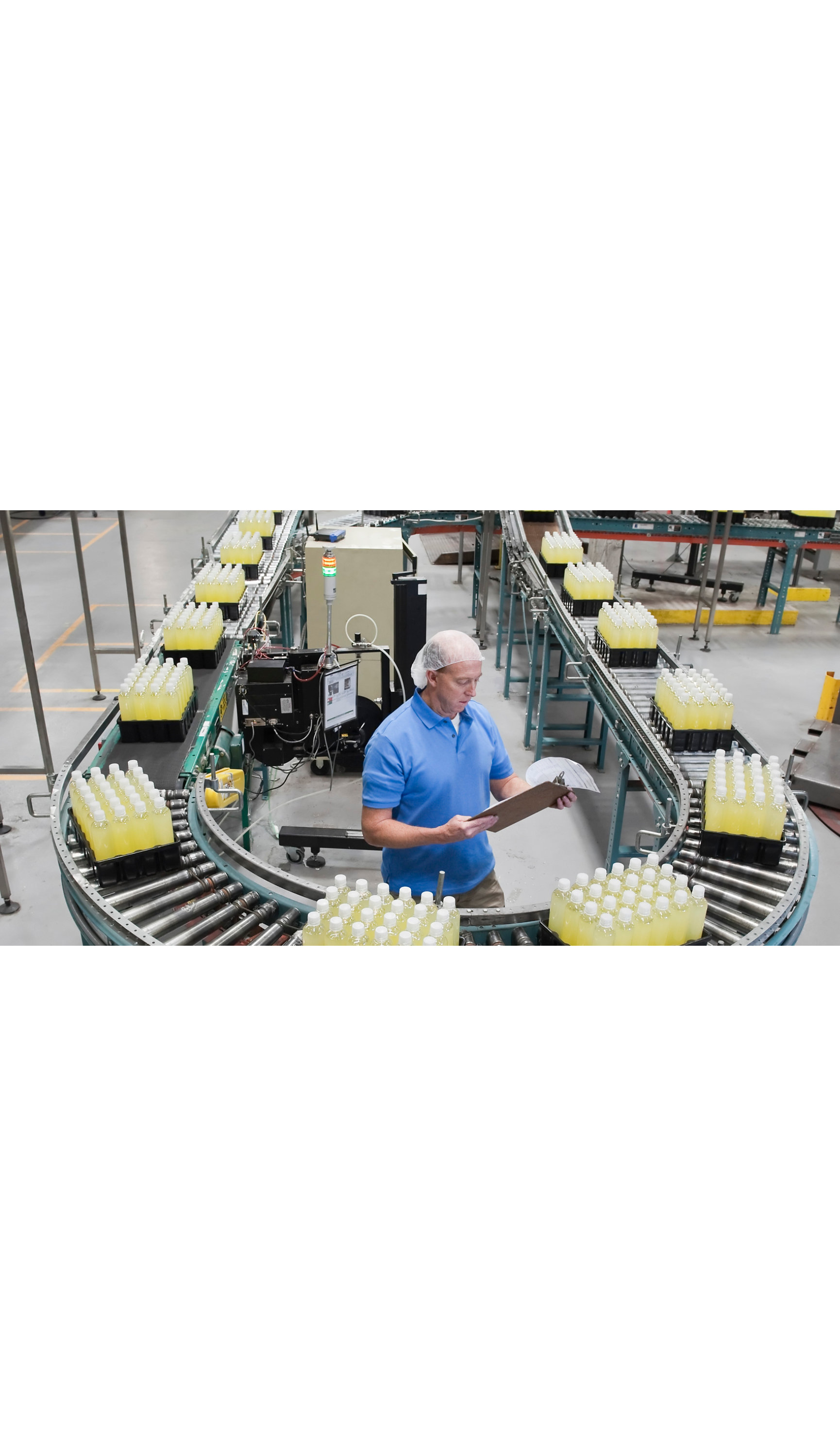 Bottling facility with resinous floor.