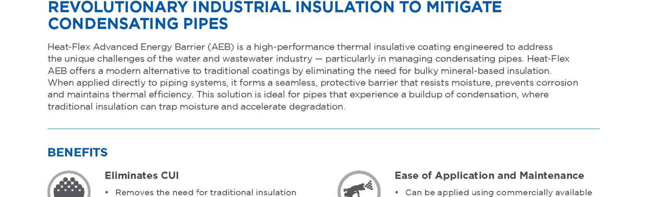 First page of heat-flex aeb brochure