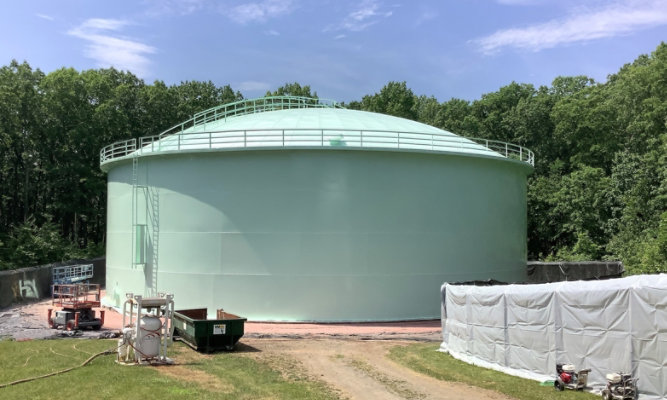 Holyoke Water Works tank restoration
