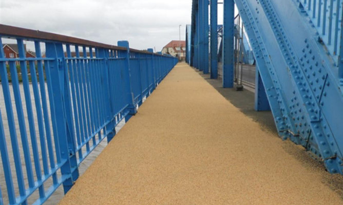 Resubind CP and resin bound Resubind UV provide anti-slip technology on bridge