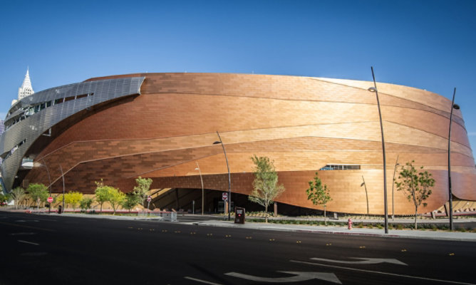 Exterior View of the T Mobile Arena in Las Vegas. Editorial Photo