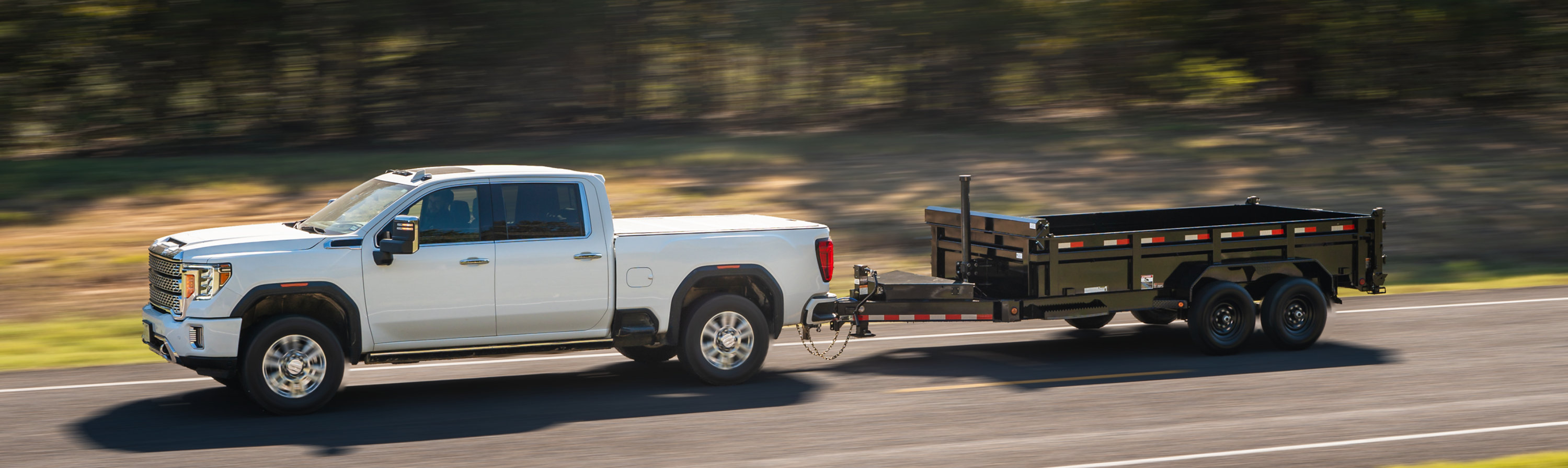 Pick up truck with trailer