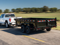 image of pickup truck pulling trailer