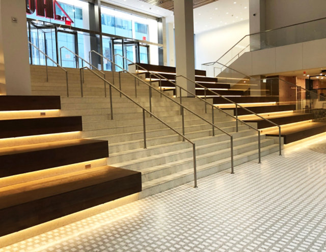 lobby with elegant terrazzo flooring