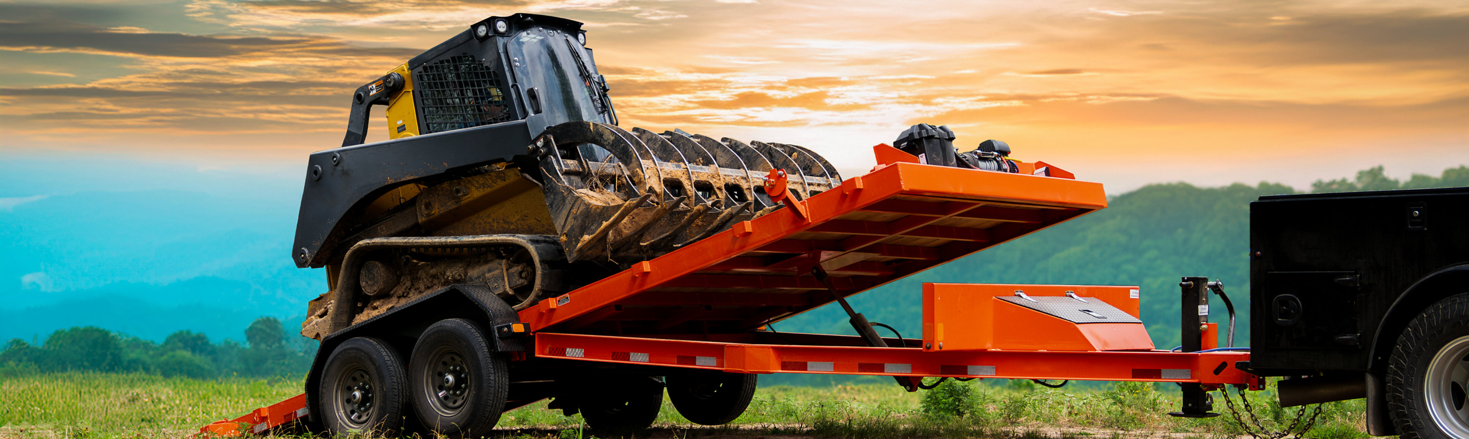 Pick up truck with bulldozer