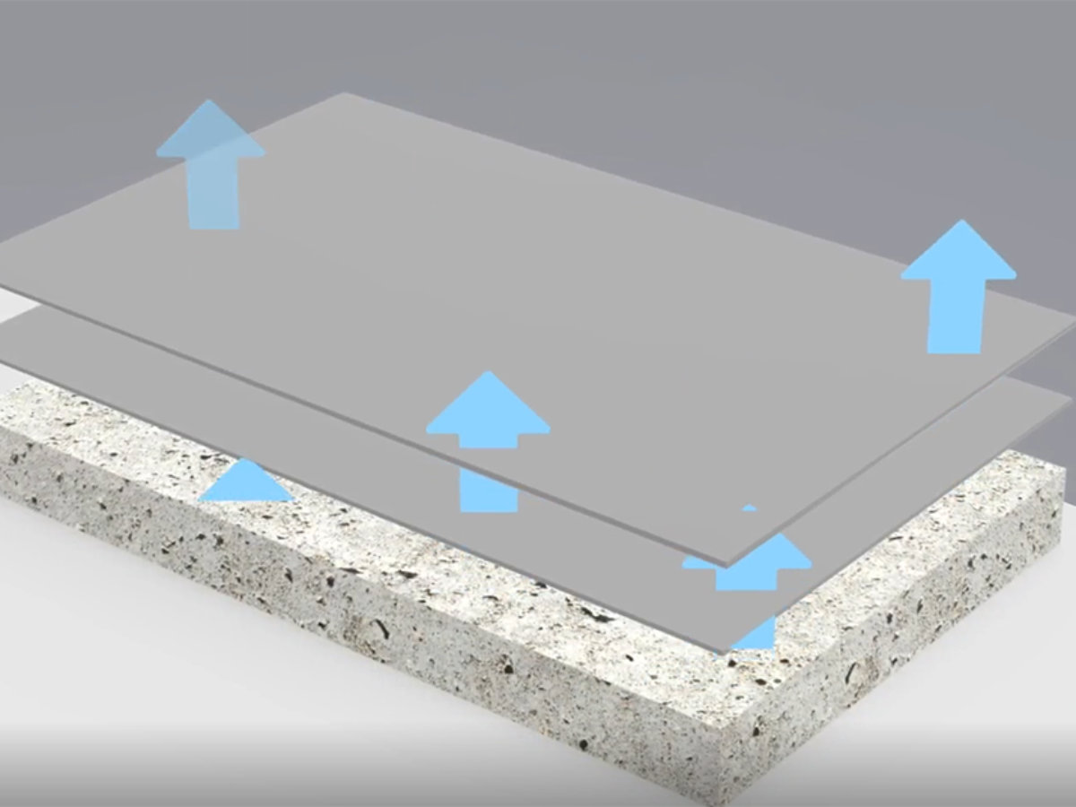 Moisture passing through breathable epoxy