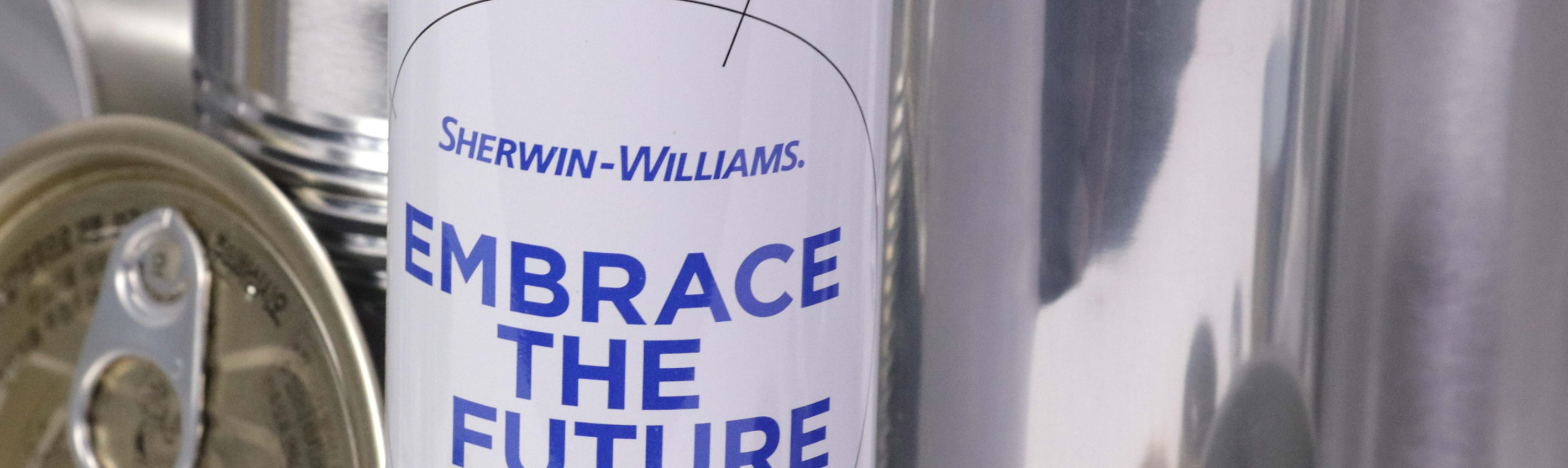 Sherwin-Williams logo on monobloc can