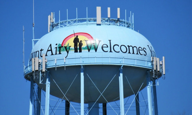 View of Mt Airy Water Tower