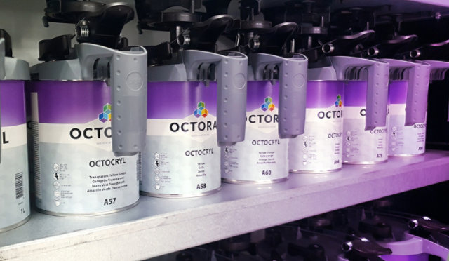 Octocryl mixing bank within an Octoral manufacturing hub.