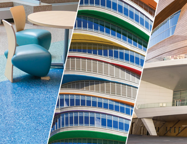 Material selections for commercial and institutional buildings