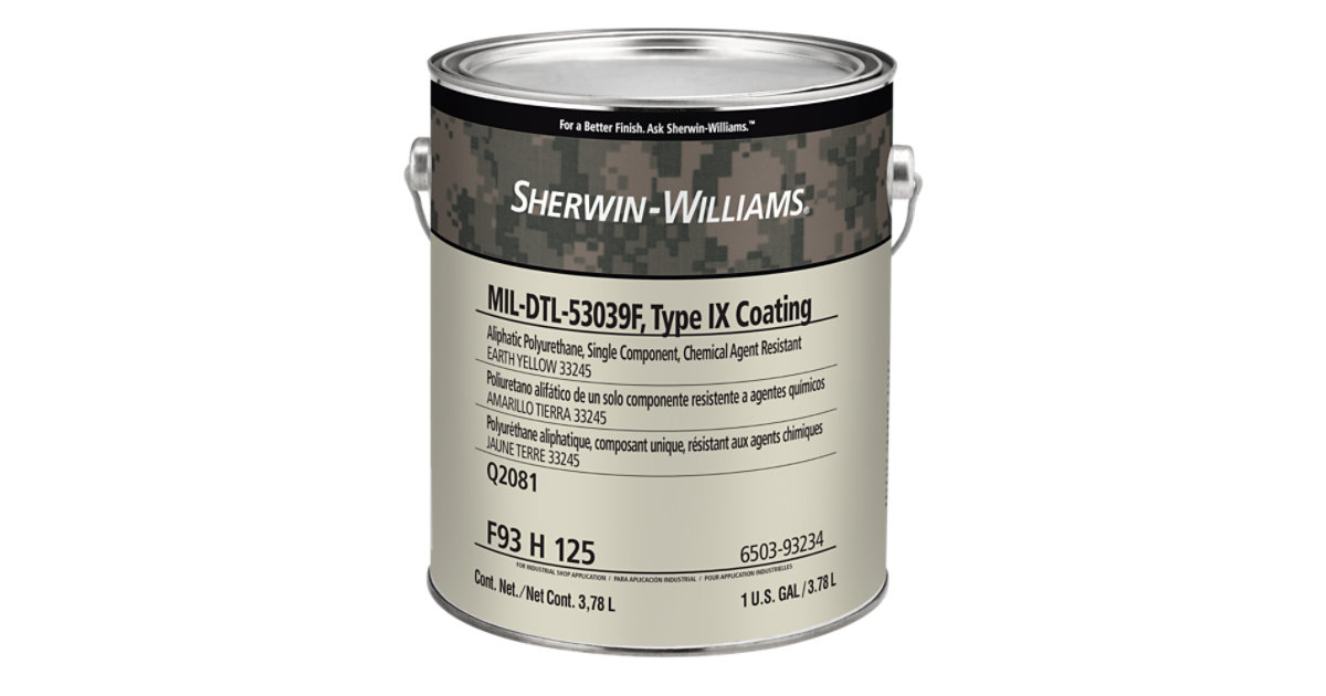 MIL-DTL-53039F, Type IX Aliphatic Polyurethane CARC