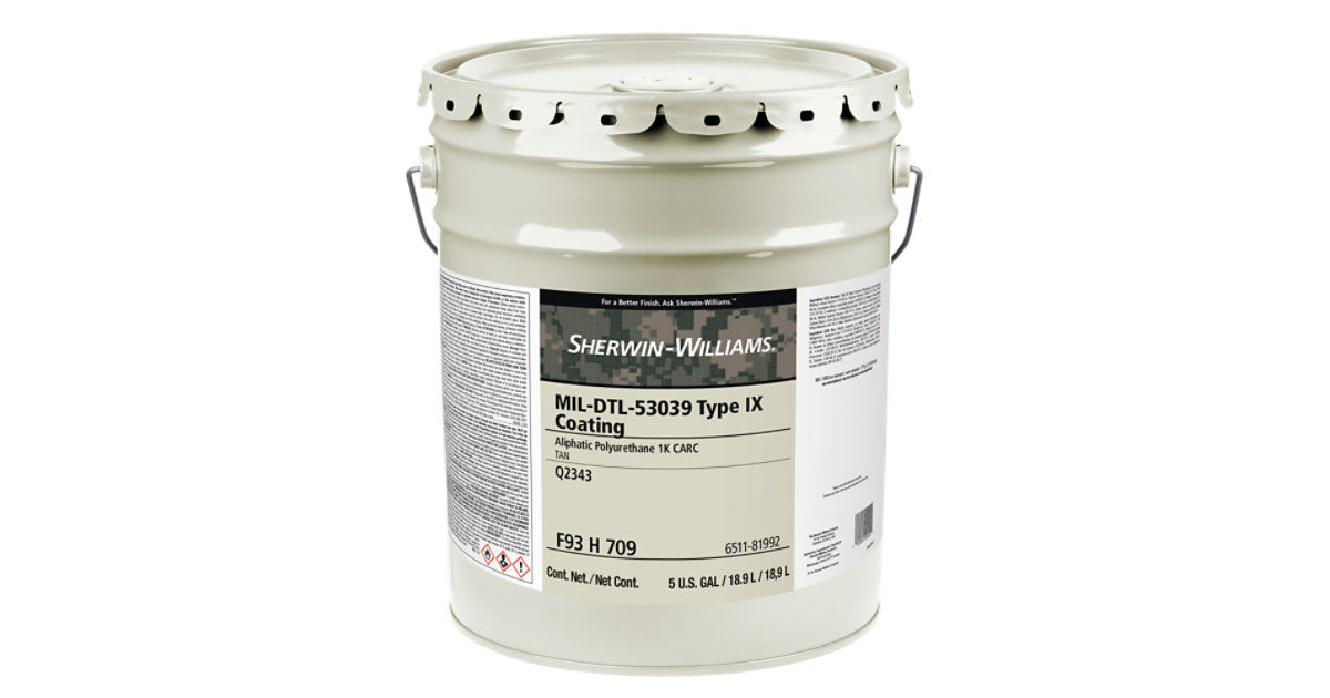 MIL-DTL-53039F, Type IX Aliphatic Polyurethane CARC