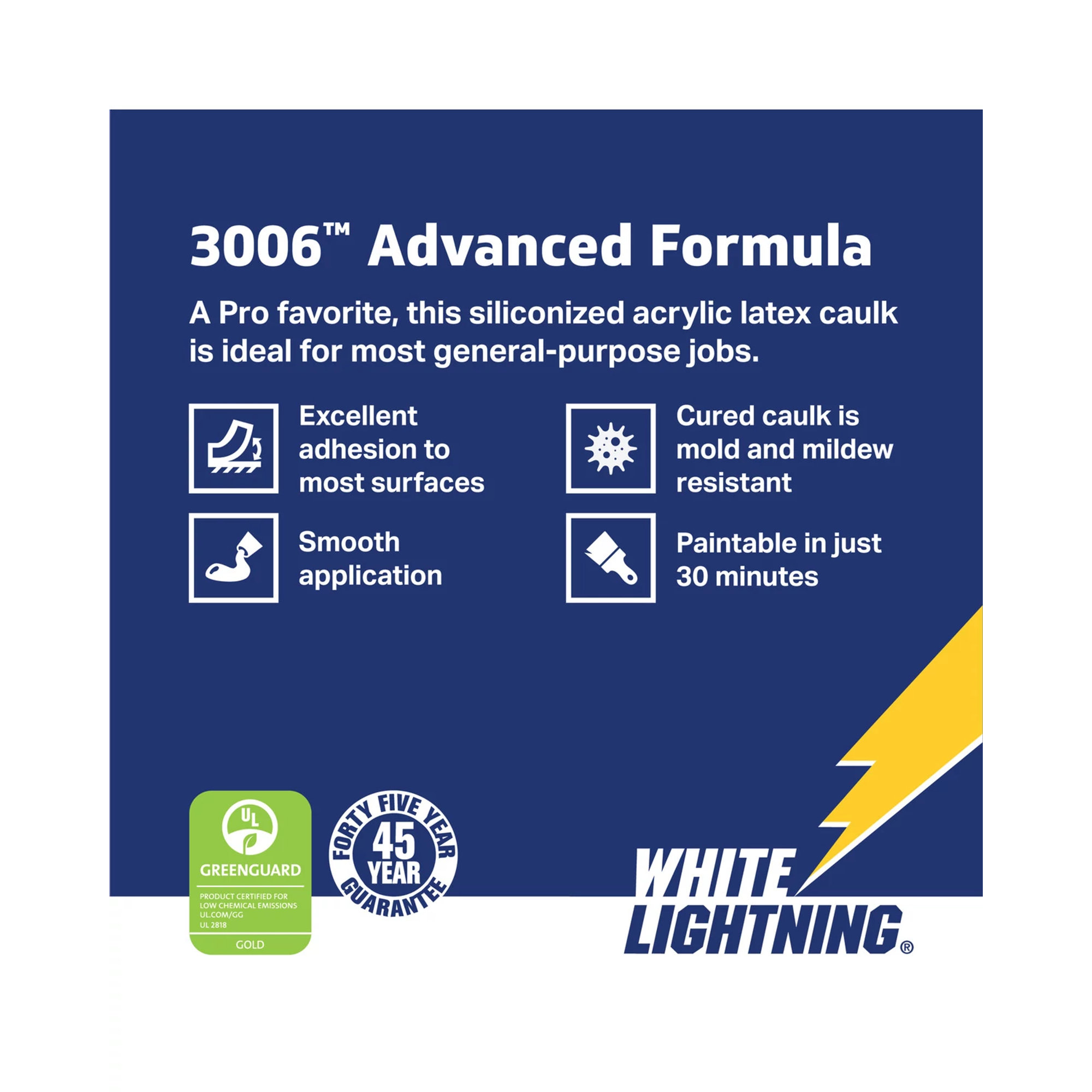 White Lightning® 3006™ All Purpose Adhesive Caulk SherwinWilliams