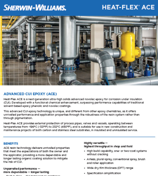 First page of Heat-Flex Ace  brochure