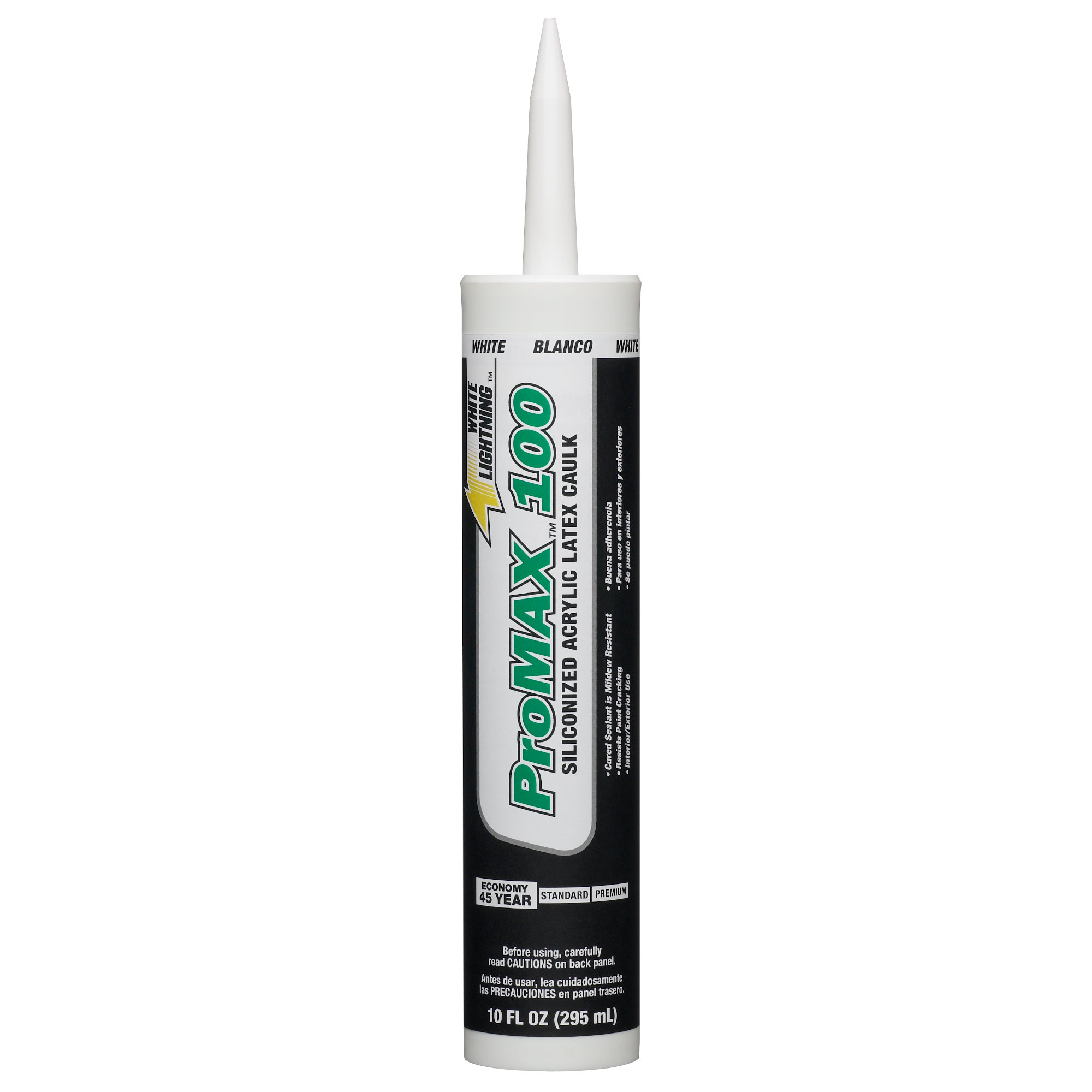 White Lightning® ProMAX® 100 Siliconized Acrylic Latex Caulk