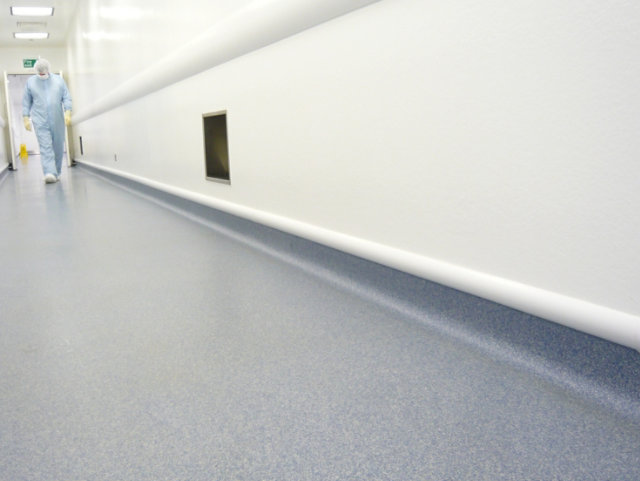 decorative resinous floor in hospital