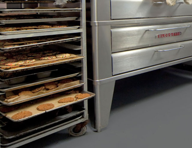 Poly-Crete floor in a commercial kitchen. 