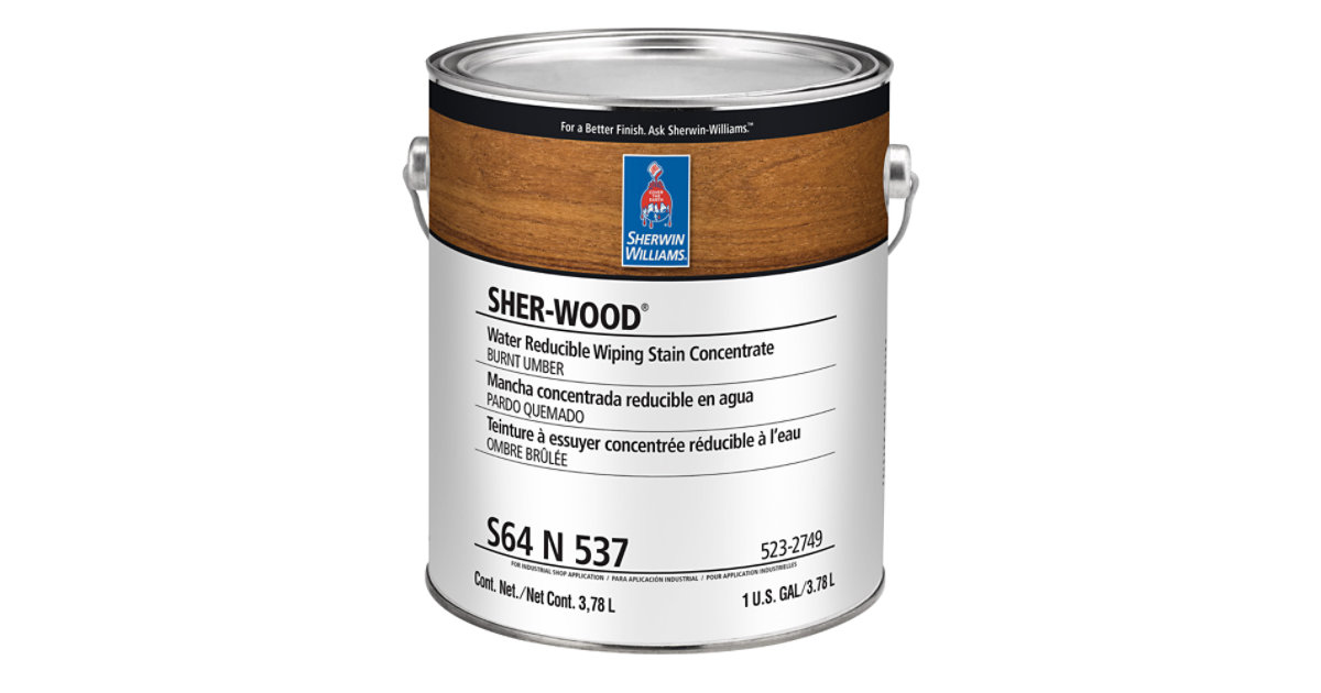 Sher-Wood® Water Reducible Wiping Stain Concentrate
