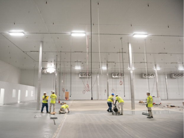 floor installation at food processing facility