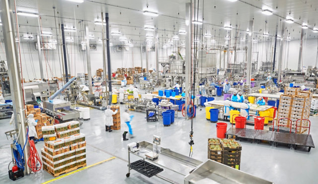 Resinous Floor in Food Processing Facility