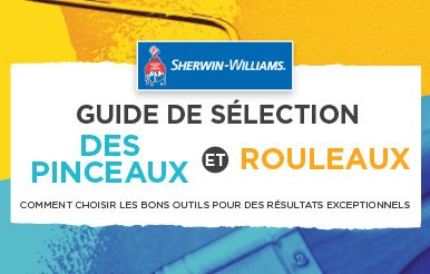 Guide de sélection des pinceaux et rouleaux.