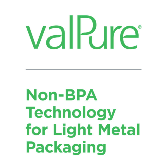 valPure non-BPA technology for light metal packaging logo