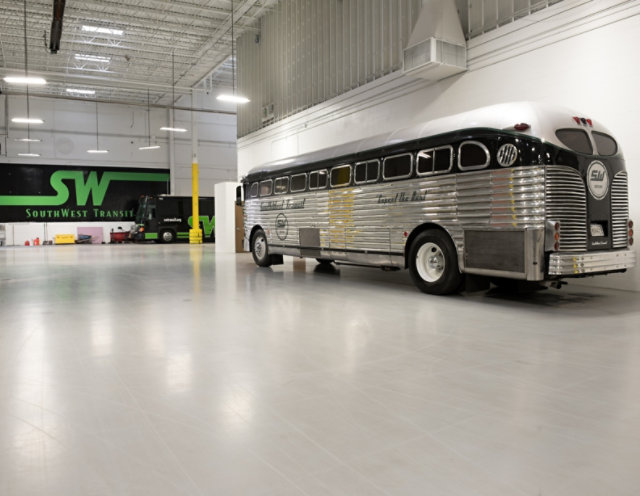 Resinous Flooring System in SouthWest Transit Bus Garage